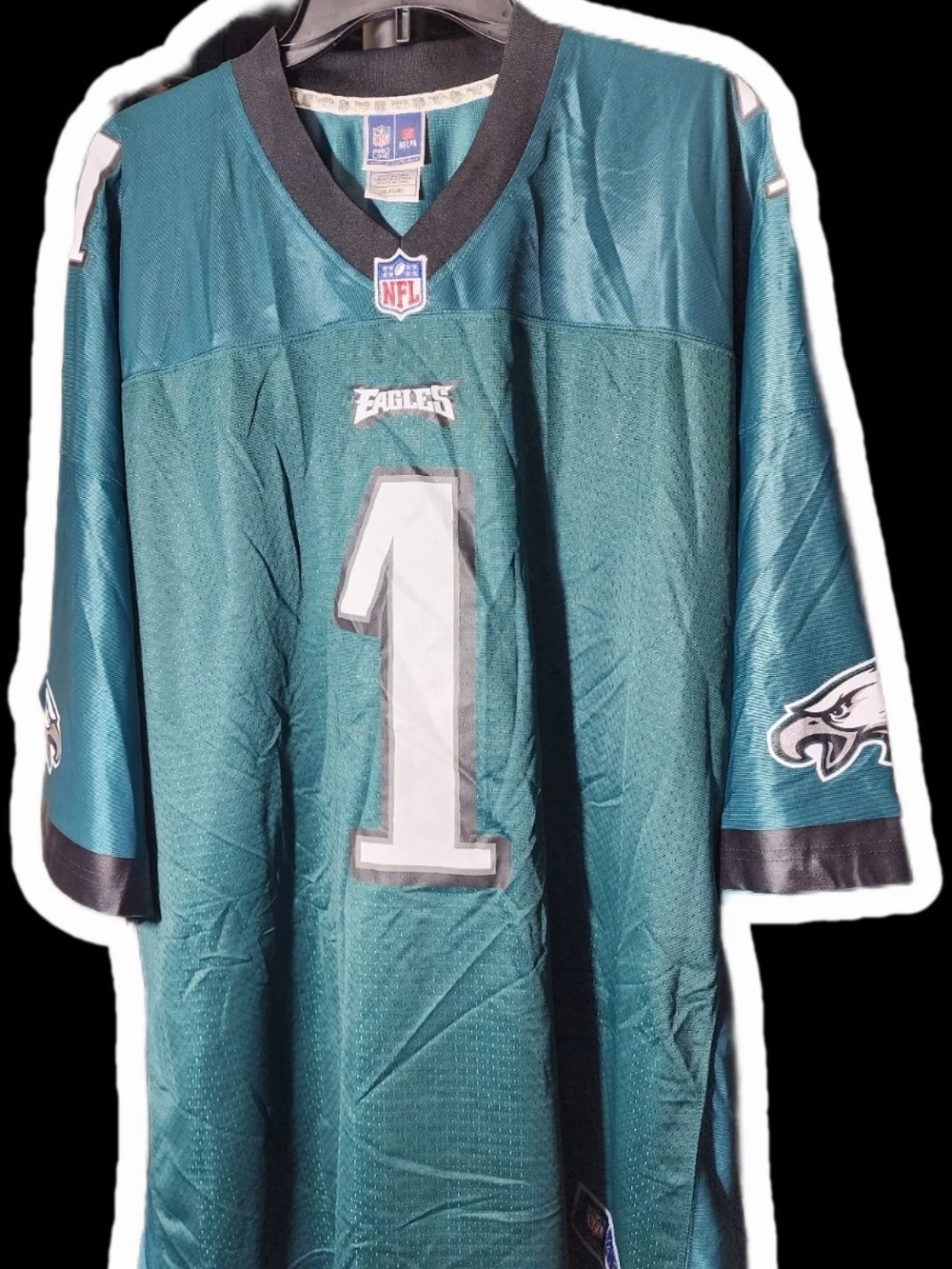 Philadelphia Eagles Pro Line NFL Jersey #1 Jalen Hurts in Green, Mens Size 4XL